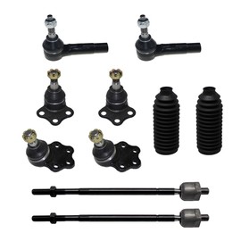 Detroit Axle - 2WD Only New Complete 10-Piece Front Suspension Kit forDakota & Durango 2x4-10-Year Warranty- All (4) Front Upper & Lower Ball Joints, All (4) Inner & Outer Tie Rods, 2 Tie Rod Boots…