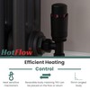 Hot Flow Textured Black Cascade Angled Modern TRV Thermostatic Radiator