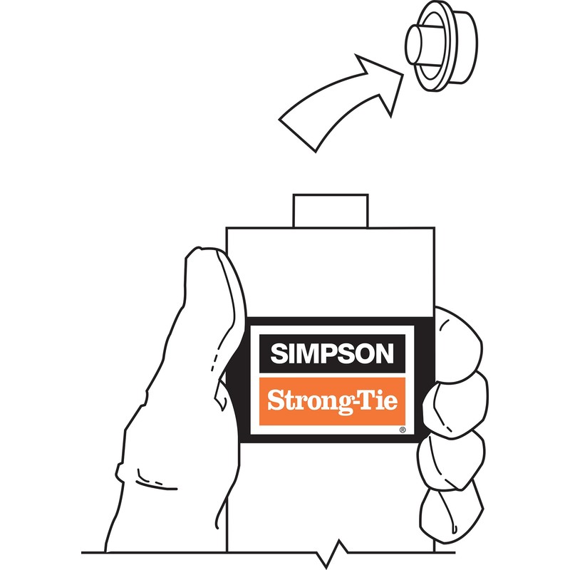 Simpson Strong-Tie ETIPAC2G10 Crack-Pac 9-oz. Single-Cartridge Injection Epoxy