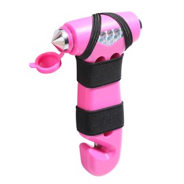 Zlirfy Car Safety Hammer,3-in-1 Escape Tool,Emergency Escape Tool with Window Breaker and Seat Belt Cutter,Car Essentials Emergency Escape Tool,Multifunctional Escape Tool for Car, RV, Bus (Pink)