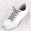 [Allegra K] Striped Canvas Shoelaces, Flat Laces, Flat Laces, Wide