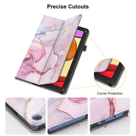 elitegadget TCL Tab 8 LE Case 8.0 Inch, Magnetic Flip Folio Case for TCL Tab 8 WiFi/TCL Tab 8V/TCL Tab 8 Plus Tablet, TCL Tab 8 SE Tablet Stand Case with Screen Protector(Tempered Glass) (Marble)