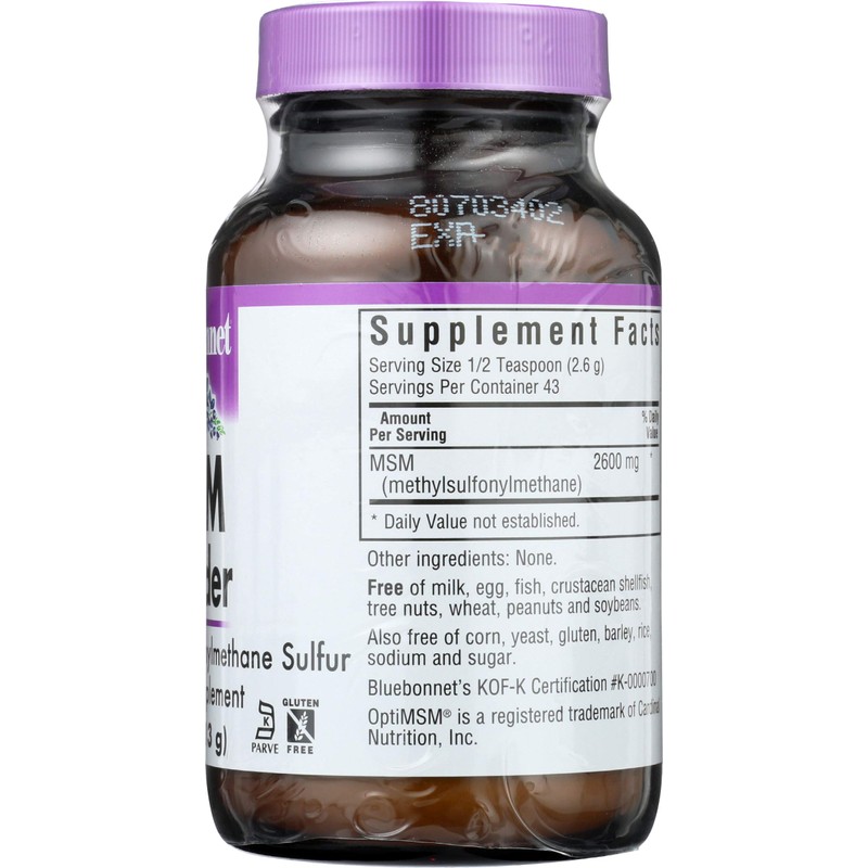 Bluebonnet Nutrition, Msm Powder, 4 Ounce