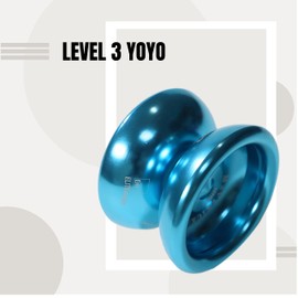 Yomega Maverick - Professional Aluminum Metal Yoyo for Kids and Beginners with C Size Ball Bearing for Advanced yo yo Tricks and Responsive Return + Extra 5 Strings & 3 Month Warranty (Blue)