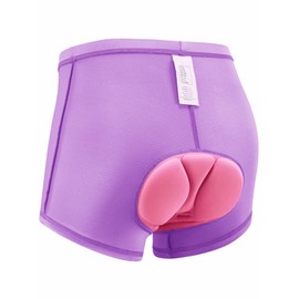 Women's Cycling Underwear 4D Padded Bike Shorts Lightweight Bicycle Biking Undershorts Breathable Ergonomic Design Purple