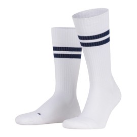 FALKE Unisex Dynamic U So Cotton Patterned 1 Pair Socks, White 2000, 11-12.5
