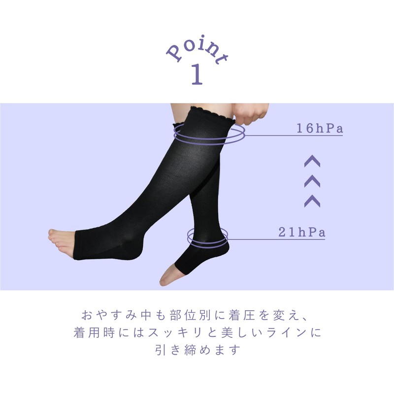 Chica Hurra Compression Socks, High Socks, 8.7 - 9.8 inches