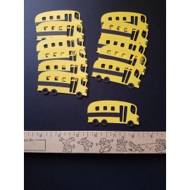 Unbranded 12 new School Bus for greeting card die cuts scrapbook die cut