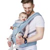 FRUITEAM 6-in-1 Baby Carrier with Waist Stool/Hip Seat for Breastfeeding,