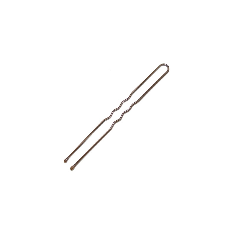 Pack of 36 Brown Waved Hair Pins. Longer Length 6.5cm.