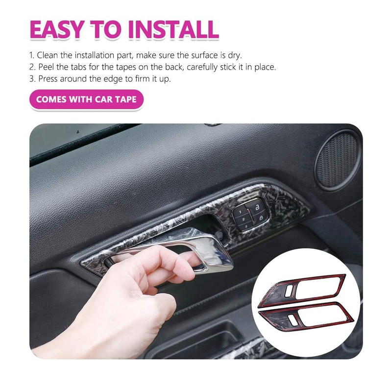 YINGTUU for Ford Mustang Accessories 2015-2025 Handle Switch Frame Cover