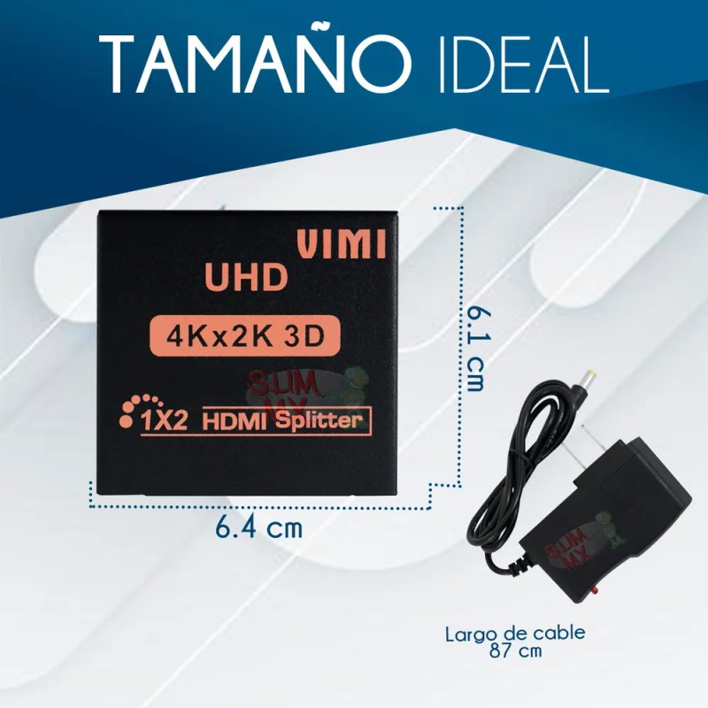 Splitter Hdmi 4k 2k 1 Entrada 2 Salidas Full Hd