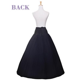 A-Line Hoopless Petticoat with 4 Layers of Floor-Length Tulle – Crinoline Underskirt Slips