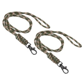 PATIKIL 44cm Neck Lanyard with Hook, 2 Pcs Long Neck Strap Lanyard Badge Lanyard for ID Badges Holder Keys USB Keychain USB Office, Camo Green