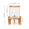 AngelcityCC Flour and Cereal Container, Rice Dispenser 5L Glass Food