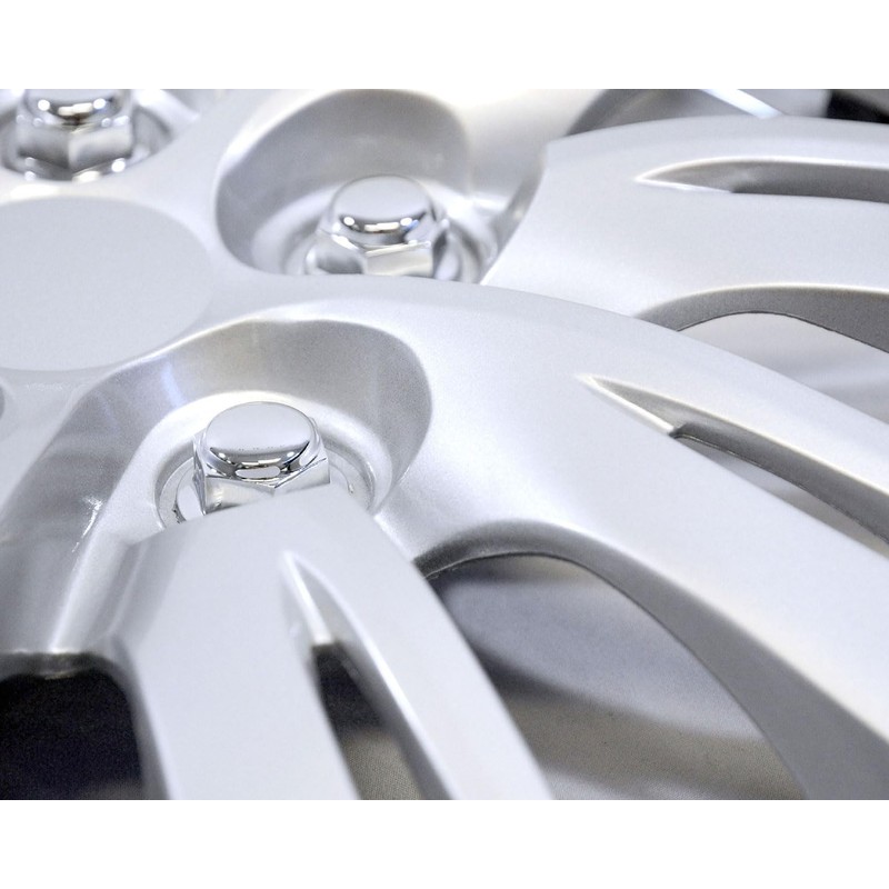 Set of 4 Front and Rear Silver 10 Split Spoke