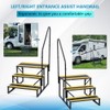 Hipicute 3 Step RV Stairs with Handrail, Portable Hot Tub