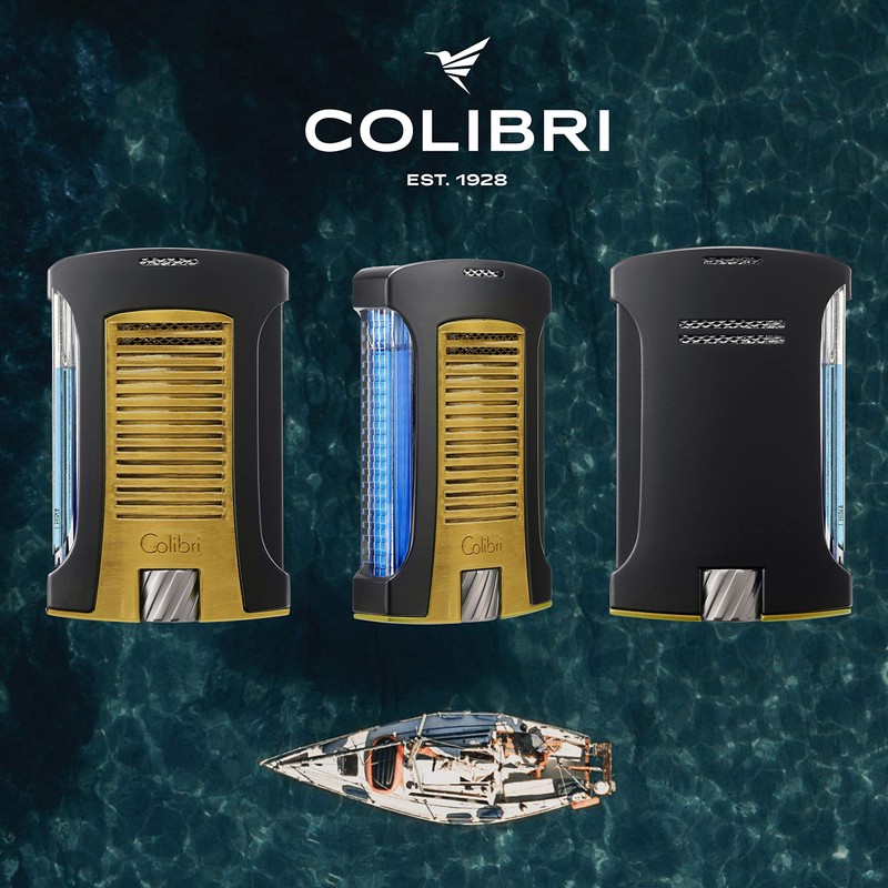 Colibri Daytona Windproof Butane Torch Lighter: Adjustable Flame, Refillable Single-Jet