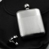 iSavage 6oz Rectangle Hip Flask with Engraved Vertical Grain Mirror