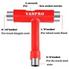Vanpro All-In-One Skateboard Tool, Universal Carrying, Multi-functional Skateboard Maintenance, Allen