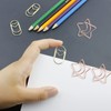 100pcs Star Moon Paper Clips Prevent Rust Skid Resistance Cute