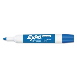 EXPO 82003 Low Odor Dry Erase Marker Bullet Tip Blue Dozen