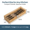 Upgraded Combination Lock Bamboo Locking Kitchen Knife Storage – Secure