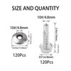 Rrina 120Pcs #10x3/4'' Self Drilling Screws with Rubber Washer, 410