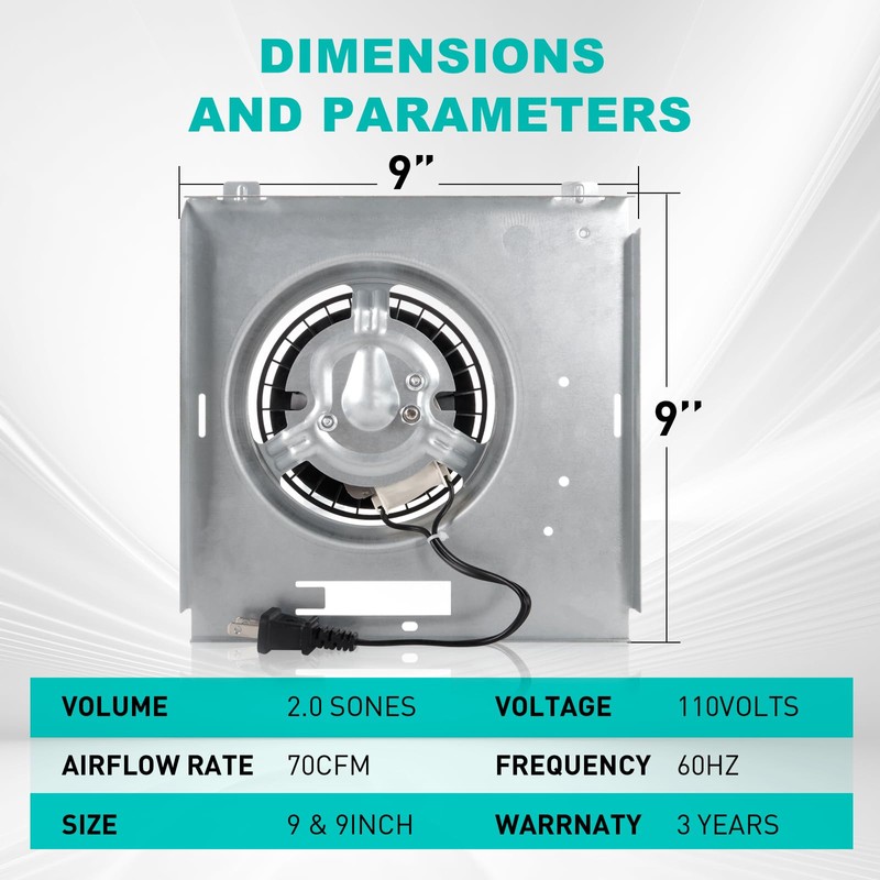 Up to 70CFM 763RLN B Unit Fan, Compatible with Nutone
