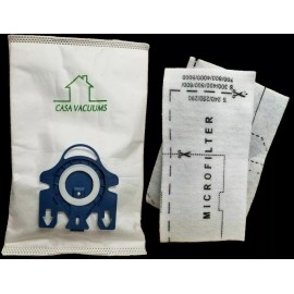 Casa Vacuums Replacement for Miele GN Bags 3D Canister 5 Bags & 2 Filters