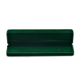 Oirlv Vintage Green Velvet Long Chain Box Storage Box Birthday Gift Box for Valentine's Day Anniversary Counter Jewellery Display