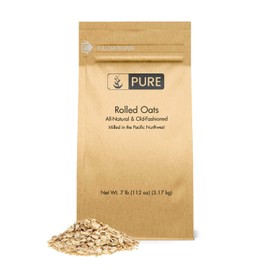 Rolled Oats (7 lb) 100% Pure & Natural, Old-Fashioned, Resealable Eco-Friendly Packaging