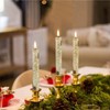 Eywamage Birch Bark Flameless Taper Candles with Remote, Short Wood