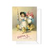 Funny Weird Victorian Easter Greeting Card with Envelopes (Chick Shepherdess)