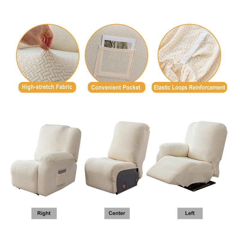 Genina Recliner Cover Stretch Couch Covers, Sofa slipcover for Reclining