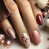 Heart Press on Nails Medium False Nails Love Heart Design