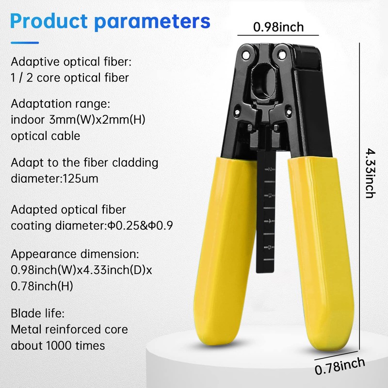 Duogalia Fiber Optic Drop Cable Stripper for 3.0 mm x