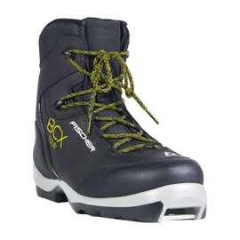 Fischer Insulated Medium Flex Synthetic Leather BCX Tour Nordic Cross Country Ski Boots, Black, 40