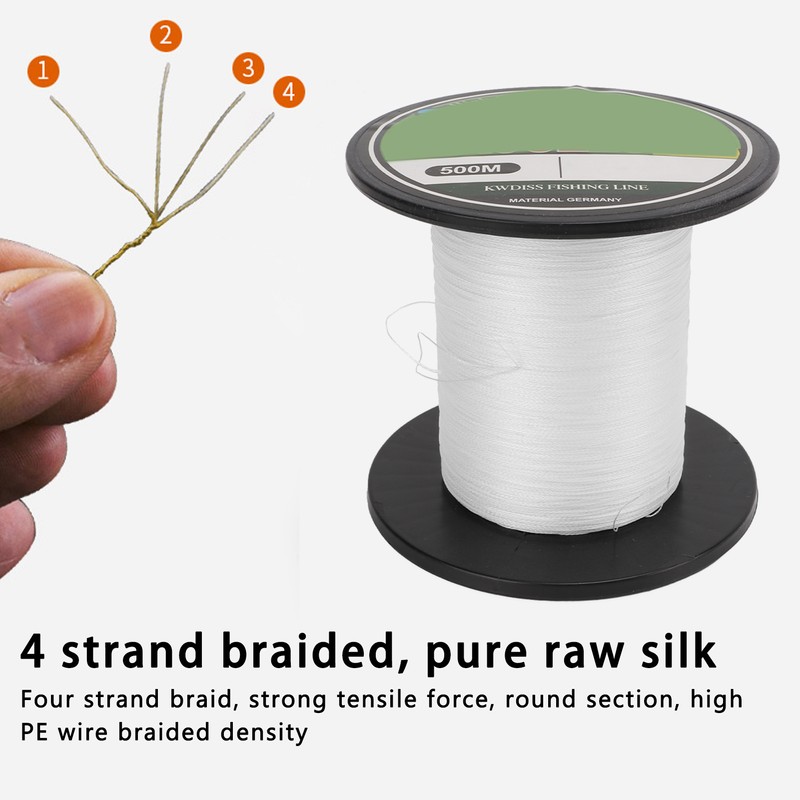 PE Braided Fishing Line Abrasion Resistance 4 Strand Braid Sea