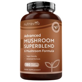 Nutravita Mushroom Complex 14400mg Superblend with Lions Mane - 180 Capsule