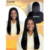Caliee Clip in Hair Extensions Yaki Straight 22Inch Long PU