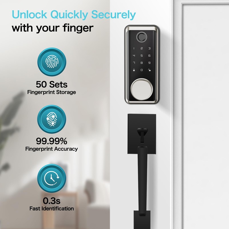 Smart Locks Front Door, Keyless Entry Door Lock with App