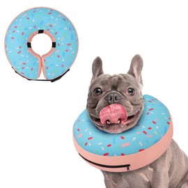 Supet Inflatable Dog Cone Collar for Medium Small Dogs, Soft Cone Collar for Dogs Cats, E Collar Dog Neck Donut Dog Puppy Doggie Cone Alternative After Surgery