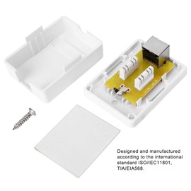 2Pcs CAT6 Surface Mount Box RJ45 8P8C Network Socket Single Port Desktop Information Network Junction Boxes
