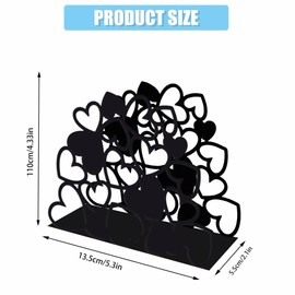 SUPERDANT Napkin Holder in Heart Shape for the Table Cocktail Napkin Holder Tissue Dispenser Made of Metal for the Kitchen Table Napkin Dispenser in Heart Shape for Dining Room Restaurants Table