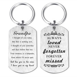 Alotozo Grandpa Memorial Gifts, Sympathy Gifts for Loss of Grandfather, In Memory of Loss Loved Ones Grandpa Keychain Keepsake