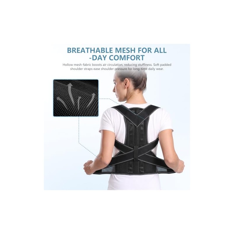 Posture Corrector Men Women, Back Brace Upper Back Support Belt