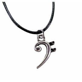 Bass Clef Music Necklace - F Clef - for Him or Her Musician Singer Musical Jewelry For Men Women Teens