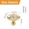 MOROBOR 4 Pack Brushed Gold Cabinet Knobs, Solid Zinc Alloy