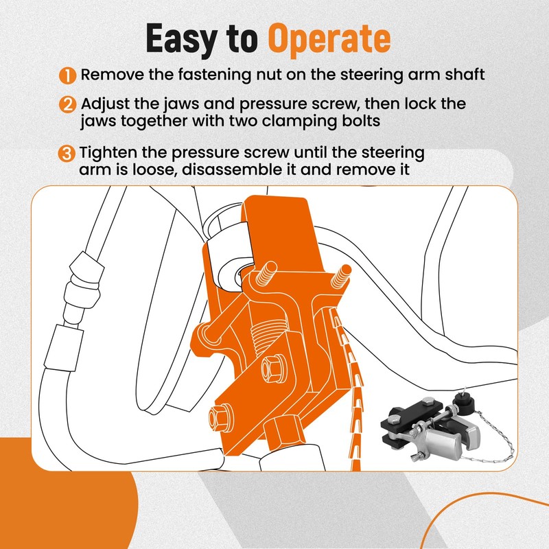 maXpeedingrods Heavy Duty Pitman Arm Puller with Adapter, Adjustable 2
